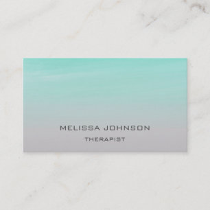 Psychologist Therapist Couch Ombre Mint Grey Business Card