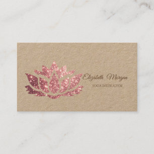 Psychologist Therapist,Glitter Lotus, Yoga Business Card