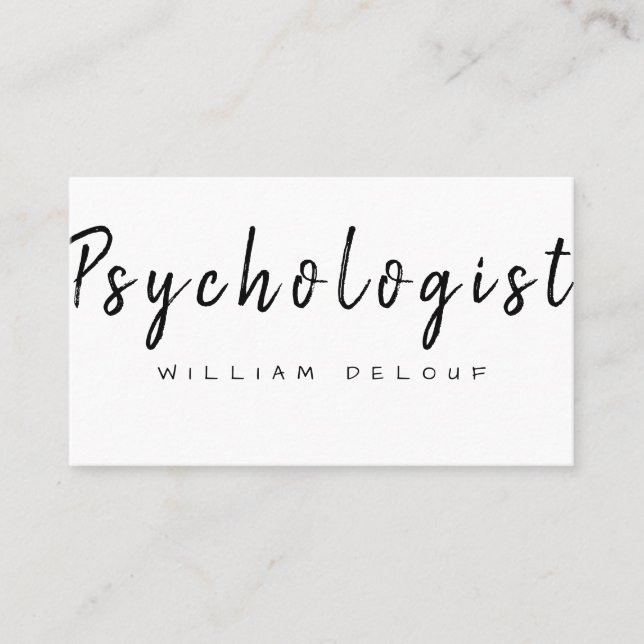 Psychologist Therapist Metal Health Business Card (Front)