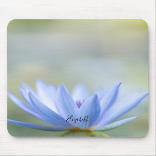 Psychologist Therapist Zen,Blue Lotus Flower Mouse Pad