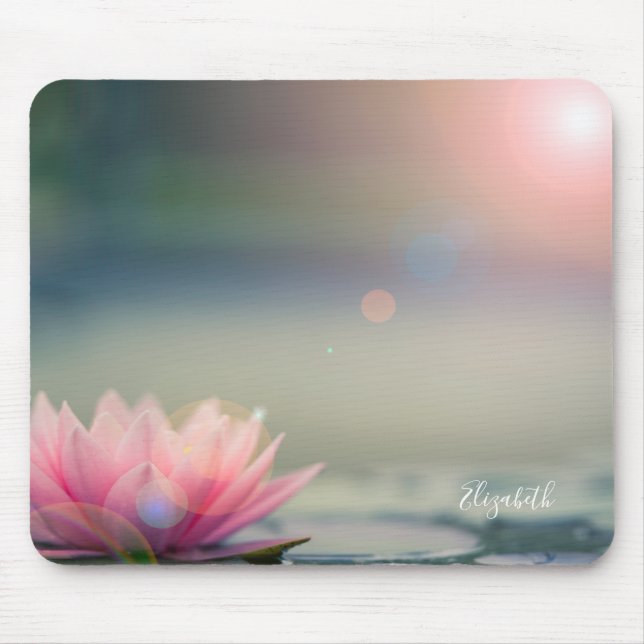 Psychologist Therapist Zen Lotus Flower Landscape Mouse Pad (Front)