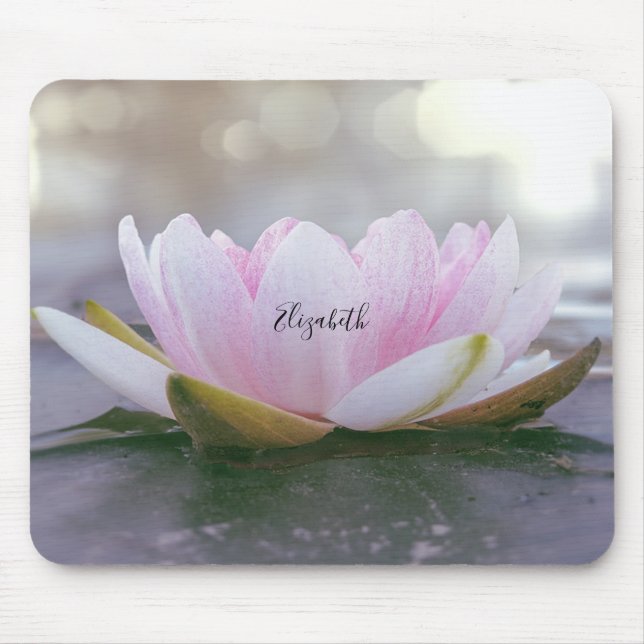 Psychologist Therapist Zen,Pink Lotus Flower  Mouse Pad (Front)