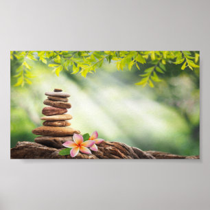 Psychologist Therapist Zen Stones,Landscape Poster
