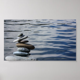 Psychologist Therapist Zen Stones, Sea Poster