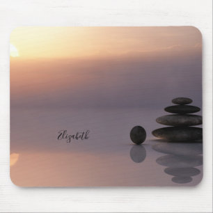 Psychologist Therapist Zen Stones, Sunset Mouse Pad