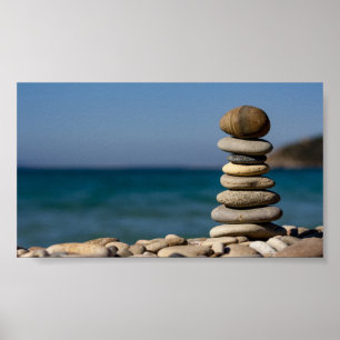 Psychologist Therapist Zen Stones, Yoga Poster