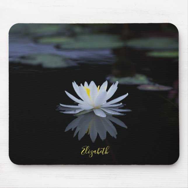 Psychologist Therapist Zen,White Lotus Flower Mouse Pad (Front)