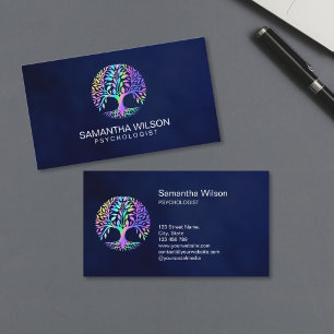 Psychologist Therapy Counselor Psychiatrist Brain Business Card