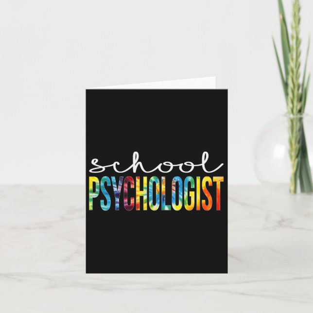 Psychologist Tie Dye Appreciation Day Back To Scho Card (Front)