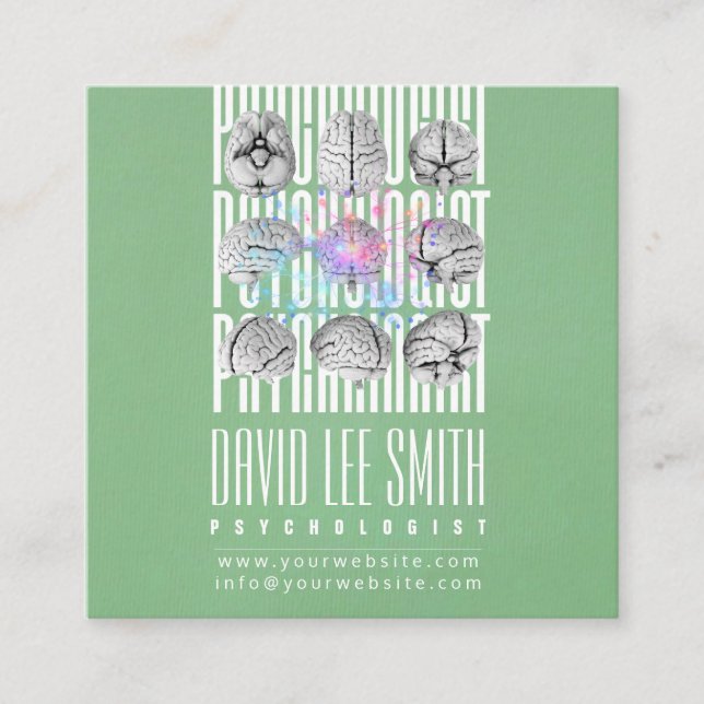 Psychologist Tipographyc business card (Front)