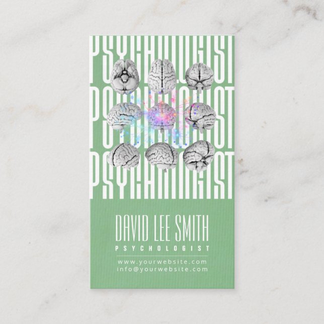 Psychologist Tipographyc business card (Front)