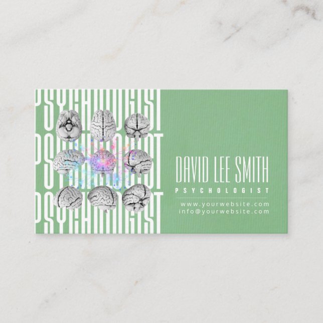 Psychologist Tipographyc business card (Front)