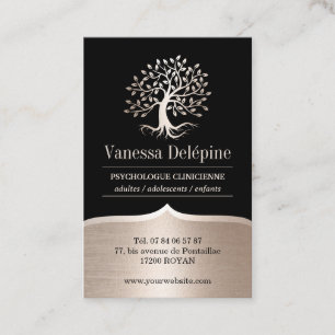 Psychologist Tree Modern Black & Gold Appointment