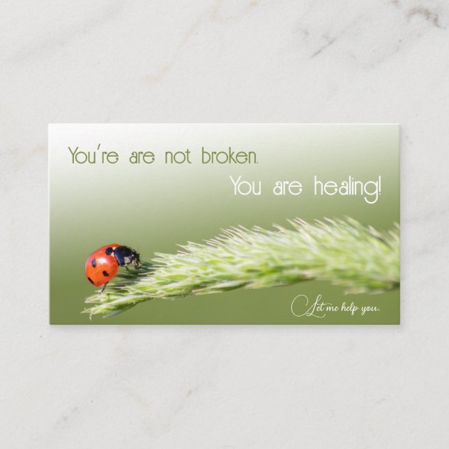 Psychologists and mental health coaches motivation business card (Front)
