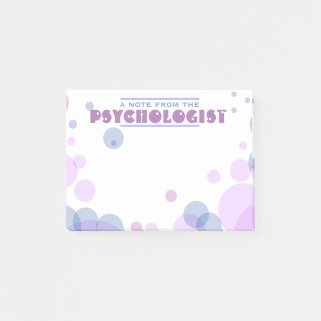 Psychologist's Bubble Design Post-it Notes (Front)