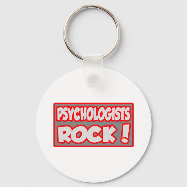 Psychologists Rock! Key Ring (Front)