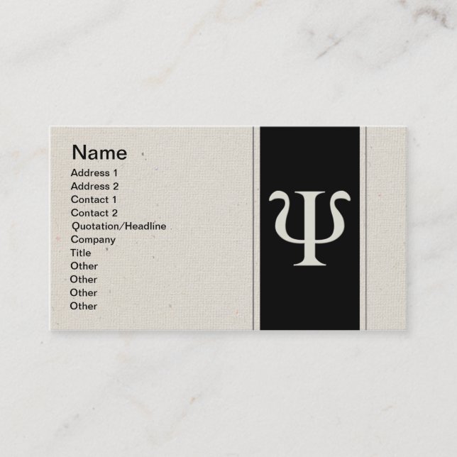 Psychology Business Card (Front)