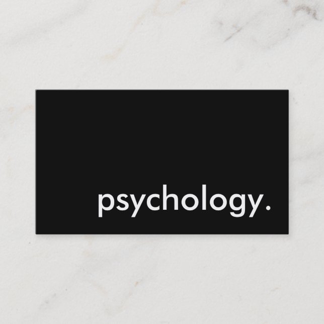 psychology. business card (Front)