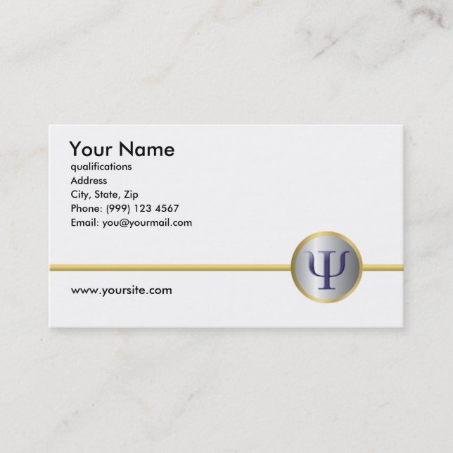 Psychology Business Card, Double Sided Card (Front)