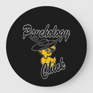 Psychology Chick #4 Large Clock