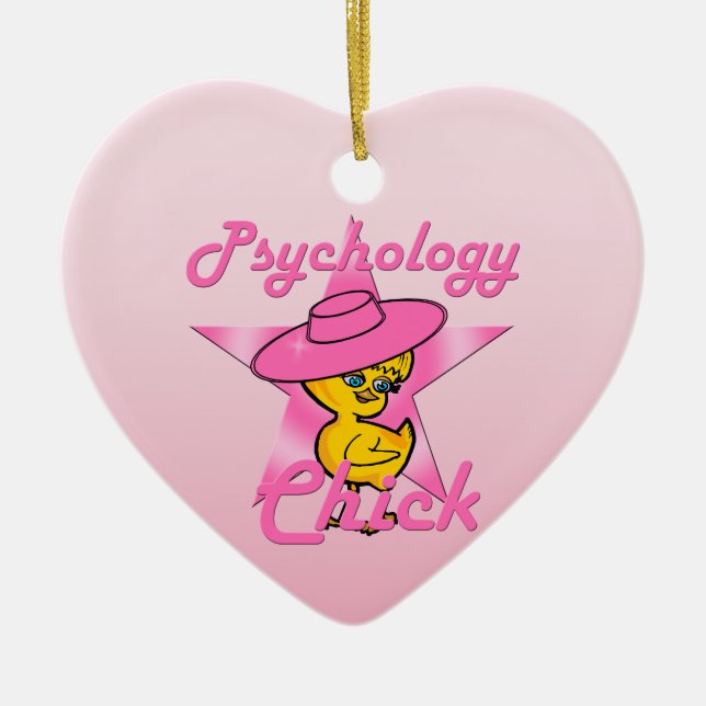 Psychology Chick #8 Ceramic Tree Decoration (Front)