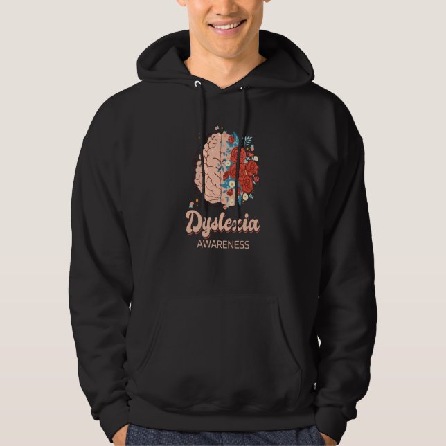 Psychology Dyslexia Psychologist Mental Health Awa Hoodie (Front)