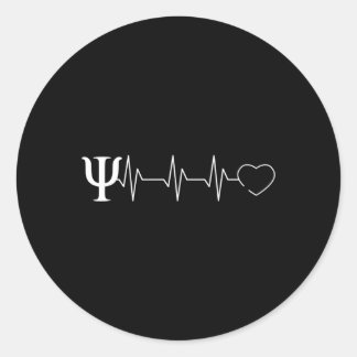 Psychology Hebeat School Psychologist Classic Round Sticker