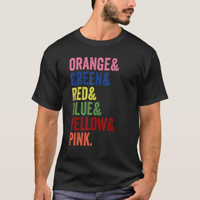 Psychology Humour Stroop Interference Colour Test  T-Shirt (Front)