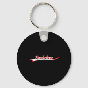 Psychology Mind Brain Mental Health Vintage Varsit Key Ring