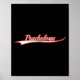 Psychology Mind Brain Mental Health Vintage Varsit Poster