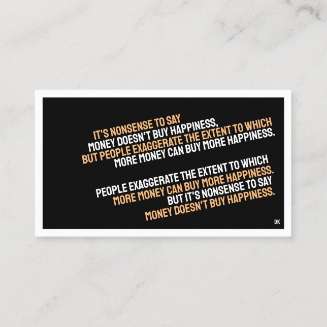 PSYCHOLOGY Minimalist Business Card (Back)