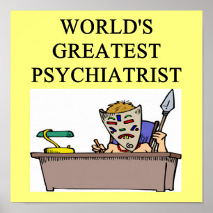 psychology pgychiatry joke poster