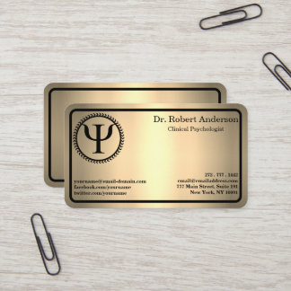 Psychology Psi Symbol Clinical Psychologist  Business Card