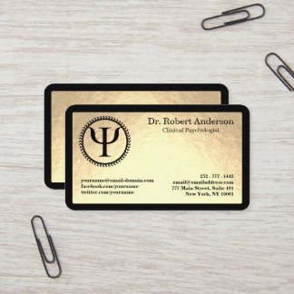 Psychology Psi Symbol Clinical Psychologist Business Card