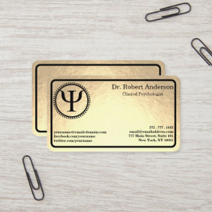 Psychology Psi Symbol Clinical Psychologist Business Card