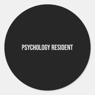 Psychology Resident Mental Health Classic Round Sticker