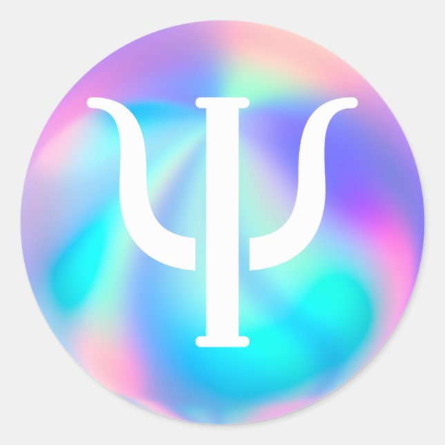 Psychology symbol  classic round sticker (Front)