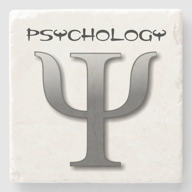 Psychology Symbol Stone Coaster (Front)