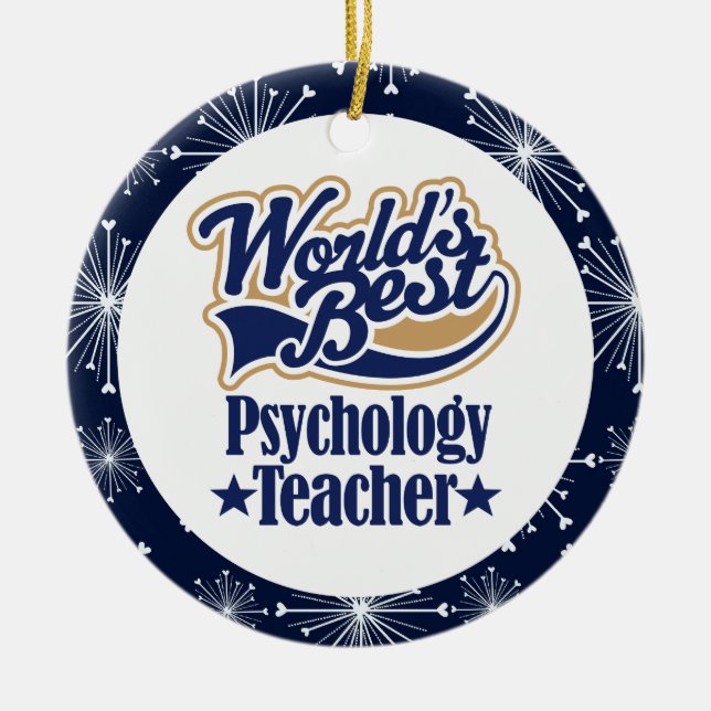 Psychology Teacher Gift Ornament (Front)