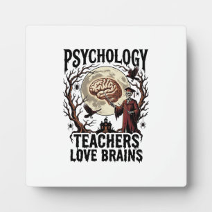 Psychology Teacher Halloween Brain Lover Gothic Sh Plaque