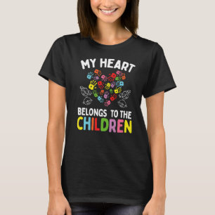 Psychology Teacher Heart belongs to Children Psych T-Shirt