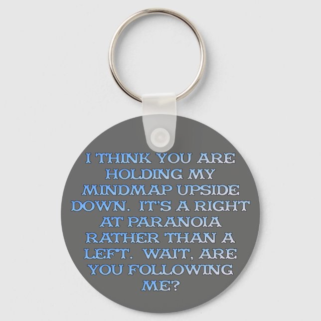 Psychology: the study of people who are paranoid key ring (Front)
