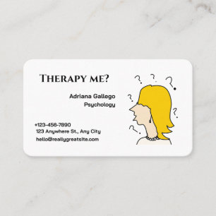 Psychology therapy Business card (editable)