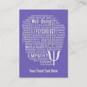 PSYCHOLOGY Word Cloud custom colour business cards