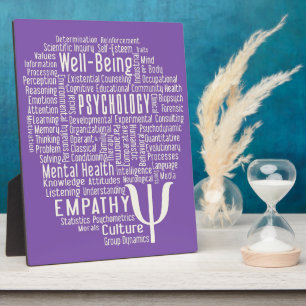 PSYCHOLOGY Word Cloud custom colour plaque