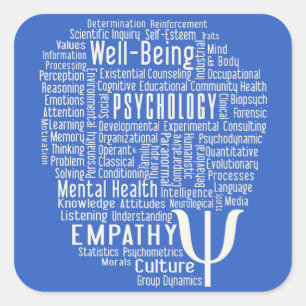 PSYCHOLOGY Word Cloud custom colour stickers
