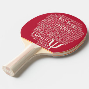 PSYCHOLOGY Word Cloud custom ping pong paddle
