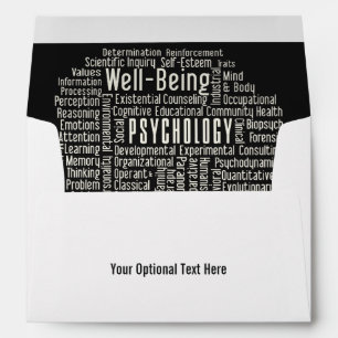 PSYCHOLOGY Word Cloud custom text Envelope