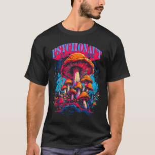 Psychonaut Psychedelic Apparel Novelty Mushrooms T-Shirt