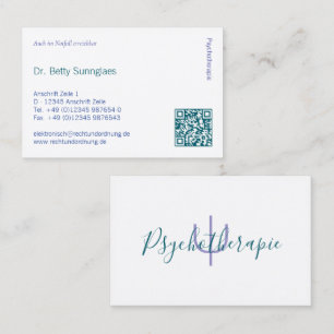 Psychotherapie Psychologie Business Card